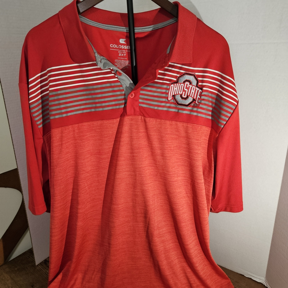 Colosseum Ohio State Red Polo Shirt